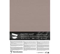 Clairefontaine 796019C - Laminated Paper Pastelmat - 5 Laminated Sheets Special Card for Dry Pastels - 24x32 cm 360g 1.8 mm - Dark Gray