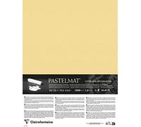 Clairefontaine 796022C - Laminated Pastelmat Paper - 5 Laminated Sheets Special Card for Dry Pastels - 24x32 cm 360g 1.8 mm - Buttercup