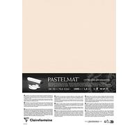 Clairefontaine 796061C - Laminated Paper Pastelmat - 5 Laminated Sheets Special Card for Dry Pastels - 24x32 cm 360g 1.8 mm - Beige