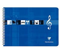 Clairefontaine 8104C Klein Blue Spiral Music Notebook - A4 21x29,7 cm - 50 Pages 8 Staves - White Paper 90 g - Laminated Card Cover