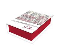 Clairefontaine 812447C - A Small Rectangular Multifunction Cardboard Storage Box Moulin Rouge motifs - 9,5x6,5x3 cm - Moulin Rouge Collection - Mixed Delivery