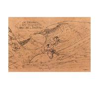 Clairefontaine 813005C - A Cardboard Desk Pad 60x40 cm - Home Office ''Astérix Crayons Kraft''
