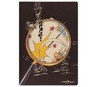 Clairefontaine 813026C - A visual Sewn notebook "Penciled under the magnifying glass of Asterix" on a black background - A4 21x29.7 cm, 64 Lined Pages 90g ivory paper, 2 visuals, random delivery
