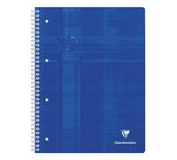 Clairefontaine - Ref 8251C - Wire bound Notebook (80 Sheets) - A4+ Size, Séyès Ruling, 90gsm Brushed Vellum Paper, Laminated Card Cover - Assorted Colours (Pack of 5)