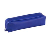 Clairefontaine 8318C - One Genuine Lambskin Blue Rectangular School Pencil Case - Size: 21x4x6 cm - School supplies - Coloured Pencil Case - Pencil Tray