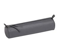 Clairefontaine 8334C - One Round School Pencil Case - Size Ø5,5x22 cm - in Genuine Lambskin Leather - School Supplies - Coloured Pencil Case - Pen Holder