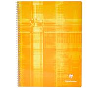 Clairefontaine 8341C A Spiral Notebook - 24x32 cm - 100 Seyes Ruled Pages - White Paper 90 g - Laminated Card Cover Random Colour