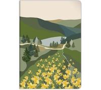 Clairefontaine 83491C - A Piqué Notebook with Fir/Mountain/Daffodil Motifs - A4 21x29,7 cm 96 Lined Pages 90g White Paper - Collection La Vie En Vosges - Mixed