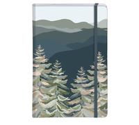 Clairefontaine 83494C - Un Carnet Rembordé Rigide Montagne/Sapins/Perce-Neige/Jonquilles - A6 10,5x14,8 cm 96 Pages Unies Papier Blanc 90g - Elastique - La Vie En Vosges - 4 visuels, livr. aléatoire