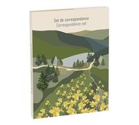 Clairefontaine 83495C - Correspondence Set 8 AST Vosges/Mountains/Sapins 11x15,5cm Cards 8 Natural White C6 Envelopes - La Vie en Vosges Collection - 12x16,5cm