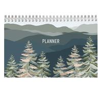 Clairefontaine 83496C - Spiral Notebook 22x14cm 53 Printed Sheets Weekly Planner Hebdomadaire design Nature - Organisation - Collection La Vie en Vosges