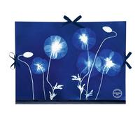 Clairefontaine - 83513C - A Floral Drawing Board/Cyanotype - Closure 3 Ribbons 28x38cm - A4 24 x 32cm formats - Resistant and Practical - Cyanotype Collection