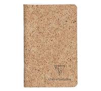 Clairefontaine 83526C - A Small Stitched Sewn Notebook Cover Paper made from Cocoa Shells - 7.5 x 12 cm 48 Lined Pages 90g Ivory Paper - With Flap - Jeans&Cocoa Collection