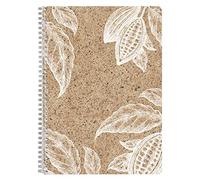 Clairefontaine 83544C - A Spiral Notebook Cover Paper made with cocoa shells - A4 21 x 29.7 cm 148 Lined Pages with Margin 90g ivory paper - 3 visuals, random delivery