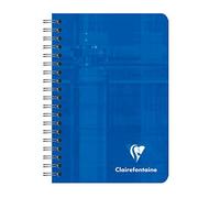 Clairefontaine 8500C Lot de 5 Carnets à Spirale - 9x14 cm - 180 Pages Unies Blanches - Papier Blanc 90 g - Couverture Carte Pelliculée - Couleurs Aléatoires