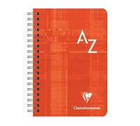 Clairefontaine 8509C A Spiral Indexed Book - 9x14 cm - 180 Small Square Pages - 90 g White Paper - Laminated Card Cover - Random Colour