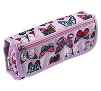 Clairefontaine - Ref 8534C - Fantasy Rectangular Combi with Flat Pencil Case - 22 x 6 x 12cm in Size - Suitable for Storing & Transporting Pencils, Pens & Accessories - Pink Butterflies Pattern