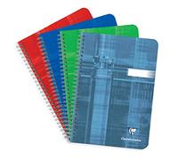 Clairefontaine 8536C - One Spiral Notebook - Dimensions: A5 14,8cm x 21 cm - 100 Lined Pages - White Paper 90 g - Laminated Card Cover - Random Colour