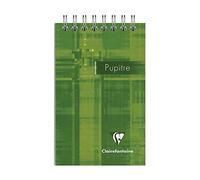 Clairefontaine 8556C - One Spiral Note Pad - Dimensions: 7.5x12.7 cm - 120 Detachable Lined Pages - 90 g White Paper - Laminated Card Cover - Random Colour
