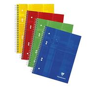 Clairefontaine 8570C - One Perforated Spiral Notebook - A5+ 16x21 cm - 160 Plain White Detachable Pages - 90 g Paper - Laminated Card Cover Random Colour