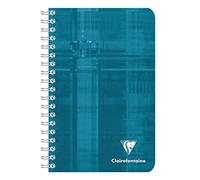 Clairefontaine 8602C - Set of 5 Spiral Notebooks - Dimensions: 11x17 cm - 180 Small Squares Pages - 90 g White Paper - Laminated Card Cover - Random Colours