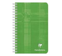 Clairefontaine 8606C Lot de 5 Carnets à Spirale - 11x17 cm - 180 Pages Lignées - Papier Blanc 90 g - Couverture Carte Pelliculée couleur aléatoire