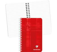 Clairefontaine 8606C - One Spiral Notebook - Dimensions: 11 cm x 17 cm - 180 Lined Pages - 90 g White Vellum Paper - Random Colour - Laminated Card Cover
