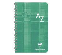 Clairefontaine 8609C Set of 5 Spiral Index Book - 11x17 cm - 180 Small Squares Pages - 90 g White Paper - Laminated Card Cover - Random Colours