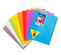 Clairefontaine 86151AMZC Spiral Notepad Large Squares, 96 Pages, 24 x 32 cm, Pack of 9 Random Colour