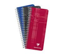 Clairefontaine 8672C checked with Spiral Notebook (Pack, 8.5 x 20 CM)-Assortment