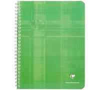 Clairefontaine 87244C - One Spiral Notebook - Dimensions:17x22 cm - 100 Quadruled Pages 4x4 mm - White Paper 90 g - Laminated Card Cover Random Colour