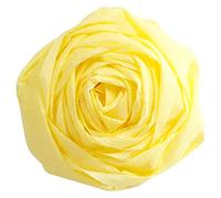 Clairefontaine 903014C - Pack of 10 Sheets of Crepe Paper - Pale Yellow - Format 2.50x0.50m - Crepe 60% - Elastic and Resistant - Arts and Crafts Creative