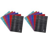 Clairefontaine 9045C - One Hardcover Rigid Notebook - A4 21x29,7 cm - 192 Lined Pages with Margin - White Paper 90 g - Laminated Card Cover Random Colour (Pack of 2)