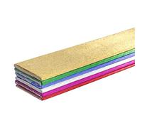 Clairefontaine - Ref 911199C - Maildor Metallic Crepe Paper Sheets (Pack of 6 Sheets) - 2.5 x 0.5m, 60% Creppage, 72gsm Material - Assorted Colours - Suitable for Making Decorations