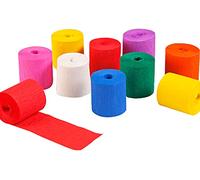 Clairefontaine - Ref 914299C - Fireproof Crepe Paper (Pack of 10) - 5cm Width x 10m Length, Fire-Retardant, Flexible, Good Resistance - Assorted Colours