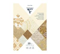 Clairefontaine 95096C Pad of 20 Sheets of Paper Format A4 21x29,7cm Handmade Textured Papers Creative Leisure Cardmaking Scrapbooking Decoration Ivory Colours