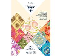 Clairefontaine - Ref 95097C - PaperTouch Handmade Papers (Pack of 20 Sheets) - A4 (210 x 297mm) in Size, Acid Free Paper, Suitable for Cutting & Gluing - Yellows/Oranges