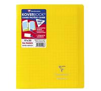 Clairefontaine 951406C - One Yellow Koverbook Stapled Notebook - Dimensions: 17x22 cm - 96 Seyes Ruled Pages - White Vellum Paper 90 g - Polypro Cover