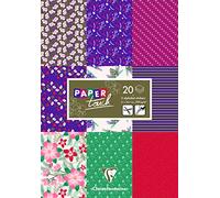 Clairefontaine 95262C Pad of 20 Motif Sheets 200g Cardstock Alphabet Stickers Cut-out Labels A4 21x29,7cm Creative Leisure Scrapbooking Paper Winter Floral