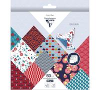 Clairefontaine - Ref 95347C - Origami Paper (Pack of 60 Sheets) - 3 Assorted Sizes in Size, 70gsm Paper, Printed Design on Front & Plain Backs - Hanayo Patterns