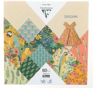 Clairefontaine - Ref 95351C - Origami Paper (Pack of 60 Sheets) - 15 x 15cm in Size, 70gsm Paper, Printed Design on Front & Plain Backs - Kiribati Patterns