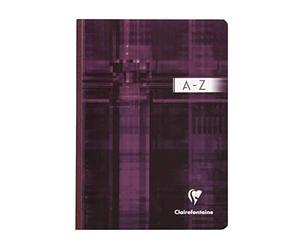 Clairefontaine 9549C 5 Indexed Book, Canvas - A5 14,8x21 cm - 192 Small Squares Pages - White Paper 90 g - Laminated Card Cover - Random Colours