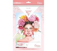 Clairefontaine 95741C - Odelia, Bloc de coloriage Multi-Techniques de 20 feuilles A4 250g, Les Femmes