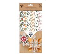 Clairefontaine 95868C 6 Printed Paper Decorative Stars in Christmas - Creative Crafts, DIY, Manual Activities - Step by step included - Adult 28cm 160gsm