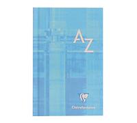 Clairefontaine 9589C Set of 10 Rigid Hardcover Indexed Books - 7.5x12 cm - 128 Small Square Pages - 90 g White Paper - Laminated Card Cover - Random Colours