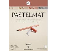 Clairefontaine 96052C Glued Pad Pastelmat n°7 - 12 Sheets Special Card for Dry Pastels - 18x24 cm 360g - 4 Assorted Colors - Crystal Paper Dividers