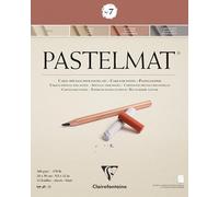 Clairefontaine 96053C Glued Pad Pastelmat n°7 - 12 Sheets Special Card for Dry Pastels - 24x30 cm 360g - 4 Assorted Colors - Crystal Paper Dividers