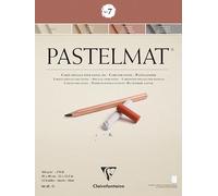 Clairefontaine 96054C Glued Pad Pastelmat n°7 - 12 Sheets Special Card for Dry Pastels - 30x40 cm 360g - 4 Assorted Colors - Crystal Paper Dividers