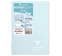 Clairefontaine 961772C - One Stapled Koverbook Blush Blue Frosted Notebook - Dimensions: A5 14,8x21 cm - 96 Lined Pages - White Paper 90 g - Polypro cover