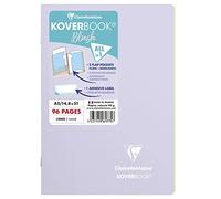 Clairefontaine 961775C - One Stapled Notebook Koverbook Blush Lilac - Dimensions: A5 14,8x21 cm - 96 Lined Pages - White Vellum Paper 90 g - Polypro Cover